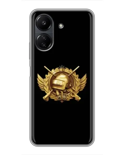 Чохол для Xiaomi POCO C65 з картинкою «PUBG — помаранчевий градієнт»
