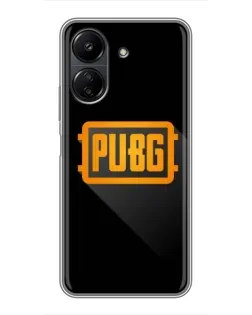 Чохол для Xiaomi POCO C65 з картинкою «PUBG — рамка лого»