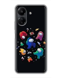 Чохол для Xiaomi POCO C65 з картинкою «Among Us космос»