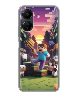 Чохол для Xiaomi POCO C65 з картинкою «Стів на фермі»
