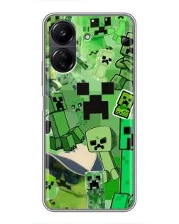 Чохол для Xiaomi POCO C65 з картинкою «Кріпери Minecraft»