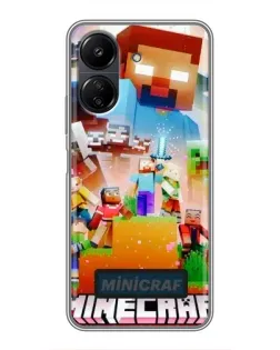 Чохол для Xiaomi POCO C65 з картинкою «Minecraft герої гри»