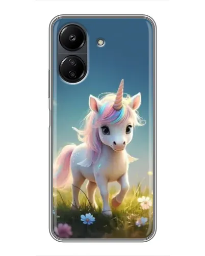 Чехол для Xiaomi POCO C65 с картинкой «Единорог на поляне» Чехол для Xiaomi POCO C65 с картинкой «Единорог на поляне»