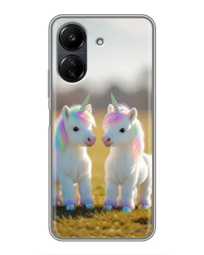 Чехол для Xiaomi POCO C65 с картинкой «Пара единорогов» Чехол для Xiaomi POCO C65 с картинкой «Пара единорогов»