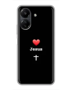 Чехол для Xiaomi POCO C65 с картинкой «Сердце - Jesus» Чехол для Xiaomi POCO C65 с картинкой «Сердце - Jesus»