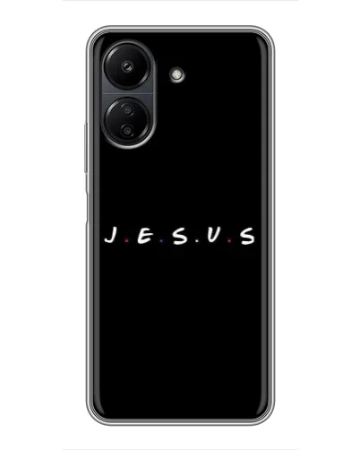 Чехол для Xiaomi POCO C65 с картинкой «Точки веры J.E.S.U.S.»