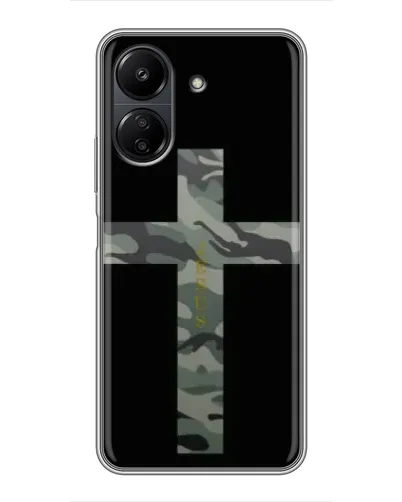 Чехол для Xiaomi POCO C65 с картинкой «Милитари Крест»