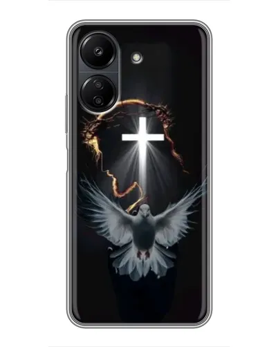 Чехол для Xiaomi POCO C65 с картинкой «Голубь и Свет»