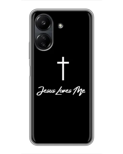 Чехол для Xiaomi POCO C65 с картинкой «Иисус любит тебя»