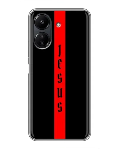 Чехол для Xiaomi POCO C65 с картинкой «Красная линия веры»