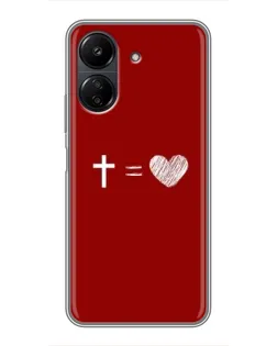 Чехол для Xiaomi POCO C65 с картинкой «Уравнение любви»