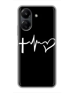 Чехол для Xiaomi POCO C65 с картинкой «Пульс веры»