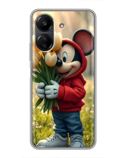 Чехол для Xiaomi POCO C65 с картинкой «Микки с тюльпанами» Чехол для Xiaomi POCO C65 с картинкой «Микки с тюльпанами»