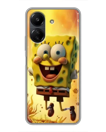 Чохол для Xiaomi POCO C65 з картинкою «Губка Боб стрибає» Чохол для Xiaomi POCO C65 з картинкою «Губка Боб стрибає»