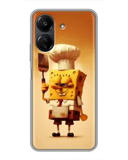 Чехол для Xiaomi POCO C65 с картинкой «Губка Боб повар» Чехол для Xiaomi POCO C65 с картинкой «Губка Боб повар»