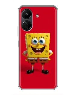 Чехол для Xiaomi POCO C65 с картинкой «Спанч Боб на красном» Чехол для Xiaomi POCO C65 с картинкой «Спанч Боб на красном»