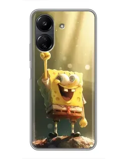 Чехол для Xiaomi POCO C65 с картинкой «Сияющий Спанч Боб» Чехол для Xiaomi POCO C65 с картинкой «Сияющий Спанч Боб»