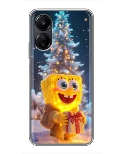 Чехол для Xiaomi POCO C65 с картинкой «Рождественский Спанч Боб» Чехол для Xiaomi POCO C65 с картинкой «Рождественский Спанч Боб»