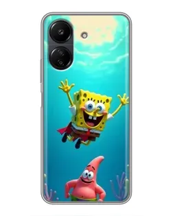 Чехол для Xiaomi POCO C65 с картинкой «Спанч Боб под водой» Чехол для Xiaomi POCO C65 с картинкой «Спанч Боб под водой»