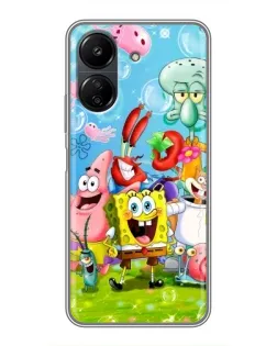 Чехол для Xiaomi POCO C65 с картинкой «Губка Боб и друзья» Чехол для Xiaomi POCO C65 с картинкой «Губка Боб и друзья»