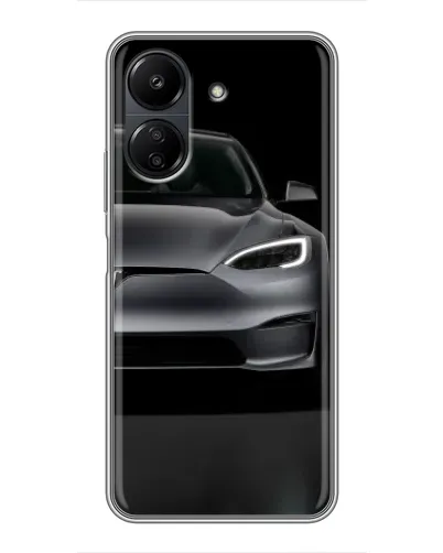 Чехол для Xiaomi POCO C65 с картинкой «Tesla Model S Look»