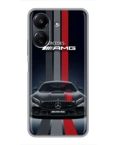 Чехол для Xiaomi POCO C65 с картинкой «Mercedes — белый карбон» Чехол для Xiaomi POCO C65 с картинкой «Mercedes — белый карбон»