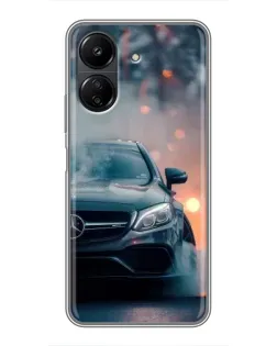 Чехол для Xiaomi POCO C65 с картинкой «Mercedes — ночной город» Чехол для Xiaomi POCO C65 с картинкой «Mercedes — ночной город»