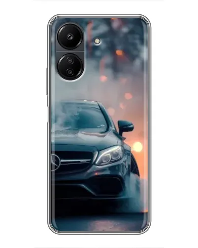 Чехол для Xiaomi POCO C65 с картинкой «Mercedes — ночной город» Чехол для Xiaomi POCO C65 с картинкой «Mercedes — ночной город»