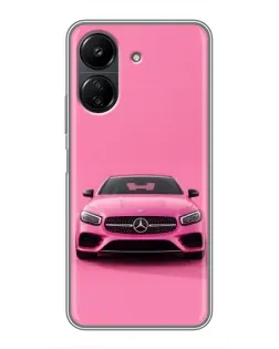 Чехол для Xiaomi POCO C65 с картинкой «Розовый Mercedes AMG» Чехол для Xiaomi POCO C65 с картинкой «Розовый Mercedes AMG»