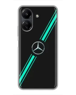 Чехол для Xiaomi POCO C65 с картинкой «Спортивные линии Mercedes» Чехол для Xiaomi POCO C65 с картинкой «Спортивные линии Mercedes»
