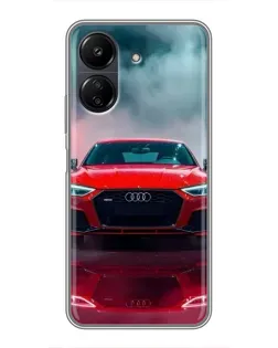 Чохол для Xiaomi POCO C65 з картинкою «Audi RS — червоний стиль»