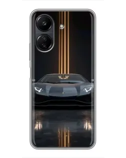 Чехол для Xiaomi POCO C65 с картинкой «Lamborghini золотые линии» Чехол для Xiaomi POCO C65 с картинкой «Lamborghini золотые линии»