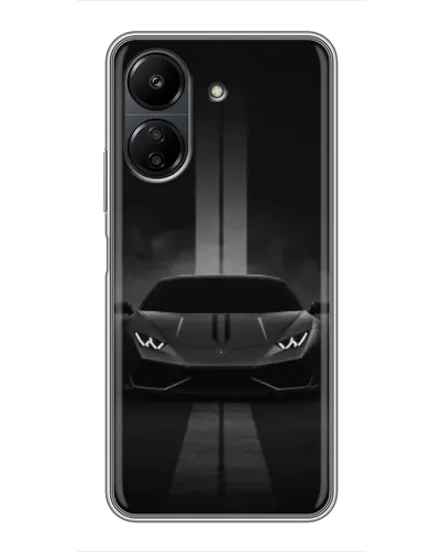 Чехол для Xiaomi POCO C65 с картинкой «Lamborghini симметрия дорог»