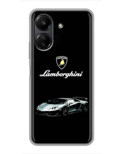 Чехол для Xiaomi POCO C65 с картинкой «Логотип Lamborghini классика»