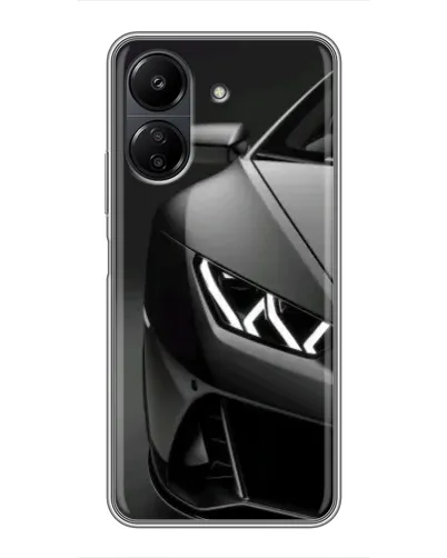 Чехол для Xiaomi POCO C65 с картинкой «Lamborghini фары детализация»