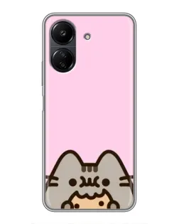 Чехол для Xiaomi POCO C65 с картинкой «Pusheen и печенье» Чехол для Xiaomi POCO C65 с картинкой «Pusheen и печенье»