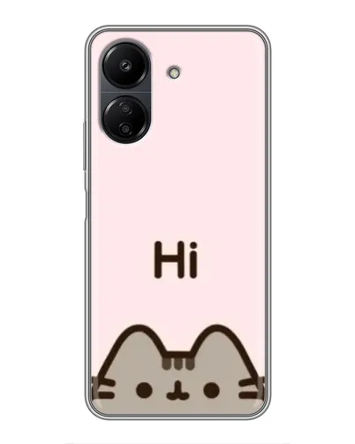 Чохол для Xiaomi POCO C65 з картинкою «Пушин каже Hi» Чохол для Xiaomi POCO C65 з картинкою «Пушин каже Hi»