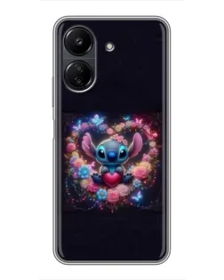Чехол для Xiaomi POCO C65 с картинкой «Stitch в цветах» Чехол для Xiaomi POCO C65 с картинкой «Stitch в цветах»