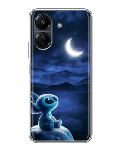 Чехол для Xiaomi POCO C65 с картинкой «Лунная ночь Стича»