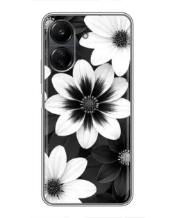 Чохол для Xiaomi POCO C65 з картинкою «Монохромні айстри» Чохол для Xiaomi POCO C65 з картинкою «Монохромні айстри»