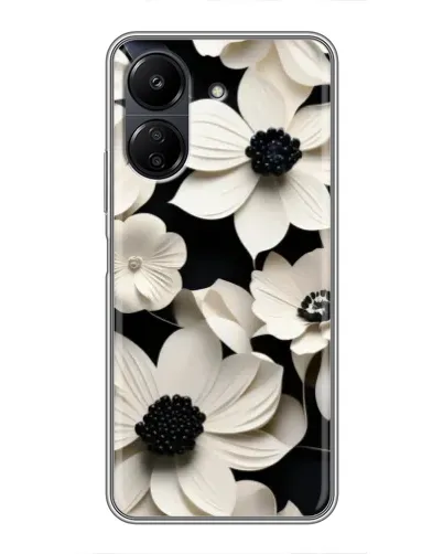 Чехол для Xiaomi POCO C65 с картинкой «Объемные белые цветы» Чехол для Xiaomi POCO C65 с картинкой «Объемные белые цветы»