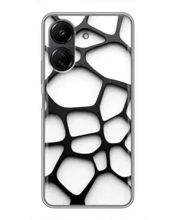 Чехол для Xiaomi POCO C65 с картинкой «Белая объемная сетка» Чехол для Xiaomi POCO C65 с картинкой «Белая объемная сетка»