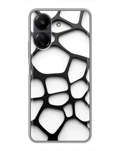Чехол для Xiaomi POCO C65 с картинкой «Белая объемная сетка» Чехол для Xiaomi POCO C65 с картинкой «Белая объемная сетка»