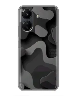 Чехол для Xiaomi POCO C65 с картинкой «Темный абстрактный камуфляж» Чехол для Xiaomi POCO C65 с картинкой «Темный абстрактный камуфляж»