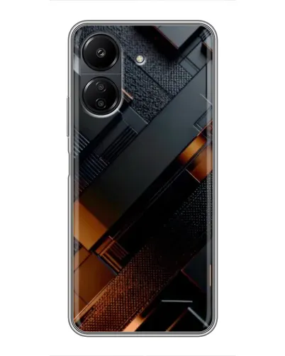 Чехол для Xiaomi POCO C65 с картинкой «Черные геометрические блоки» Чехол для Xiaomi POCO C65 с картинкой «Черные геометрические блоки»