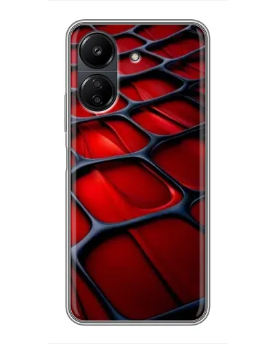 Чехол для Xiaomi POCO C65 с картинкой «Красная глянцевая сетка» Чехол для Xiaomi POCO C65 с картинкой «Красная глянцевая сетка»