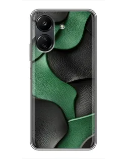 Чехол для Xiaomi POCO C65 с картинкой «Зеленые кожаные волны» Чехол для Xiaomi POCO C65 с картинкой «Зеленые кожаные волны»