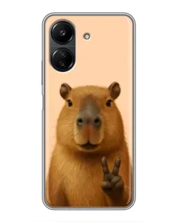 Чехол для Xiaomi POCO C65 с картинкой «Капибара виктория» Чехол для Xiaomi POCO C65 с картинкой «Капибара виктория»