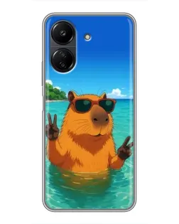 Чехол для Xiaomi POCO C65 с картинкой «Морская капибара» Чехол для Xiaomi POCO C65 с картинкой «Морская капибара»