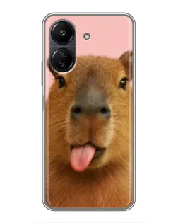 Чехол для Xiaomi POCO C65 с картинкой «Капибара с языком» Чехол для Xiaomi POCO C65 с картинкой «Капибара с языком»